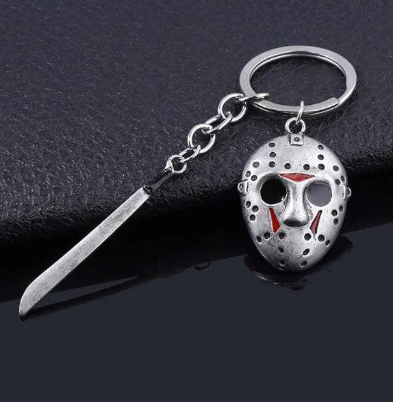 Jason Mask Metal Keychain