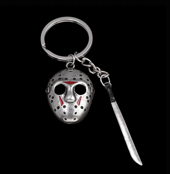 Jason Mask Metal Keychain