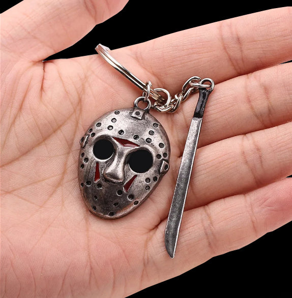 Jason Mask Metal Keychain