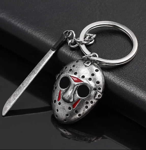 Jason Mask Metal Keychain